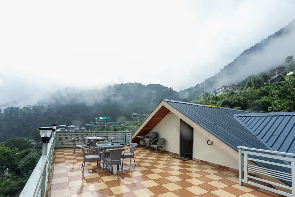 Rooftop terrace with mountain views at B.R. Resort